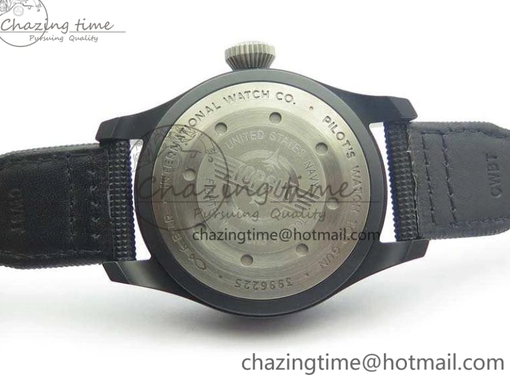 MIROTIME 0815 Big Pilot Real PR IW502001 Real Ceramic ZF 1:1 Best Edition On Black Calfskin Strap A51111 V Seasonal 7227